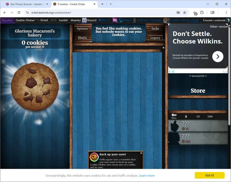 unblocked browsers Epic Privacy Browser