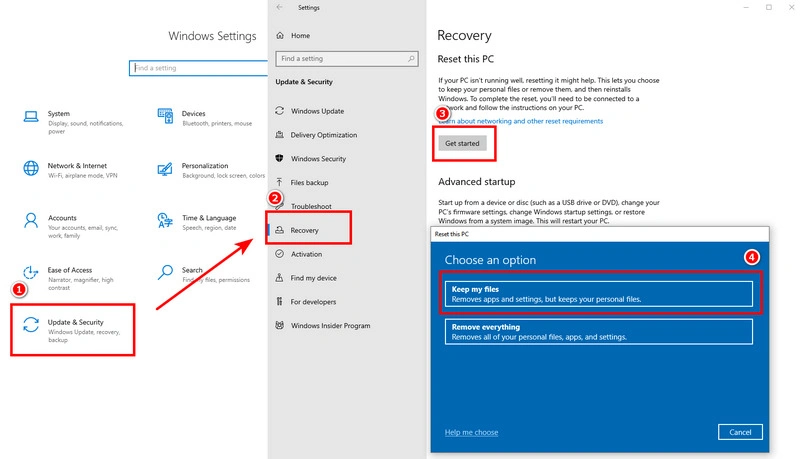 reset windows