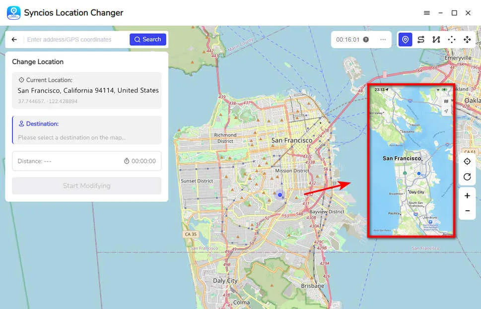 change iPhone/android location with one click