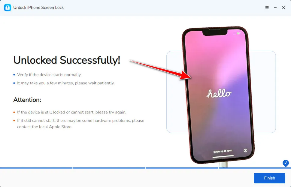 unlock this device successfully
