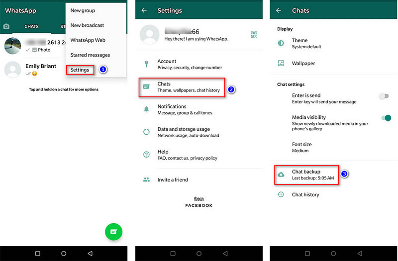 export samsung WhatsApp chats to Samsung Galaxy S25 via google drive