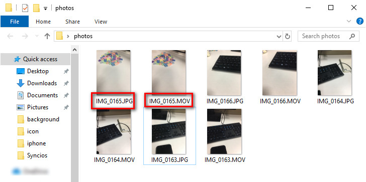 exported iPhone 16 live photos on computer