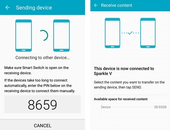 match android and Samsung Galaxy S25 via Smart Switch