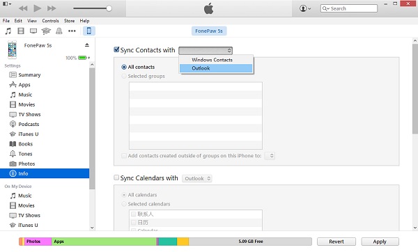 Syncios iPhone Contacts Transfer