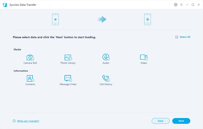 select contents from iPhone to OnePlus 13 phone