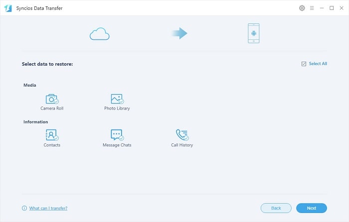 select iCloud backup file to OnePlus 13