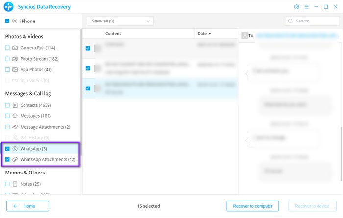 recover WhatsApp conversations to Huawei Pura80 from itunes backup