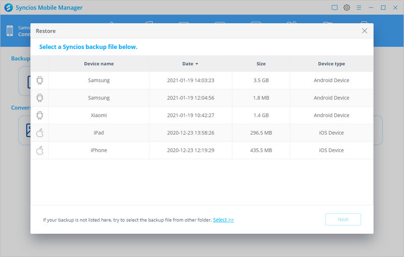 restore data to Samsung Galaxy S25