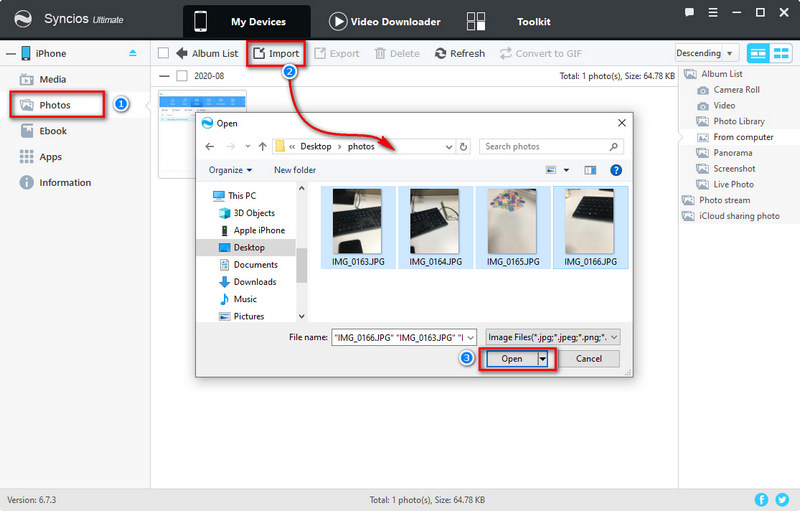 import photos to iPhone 16